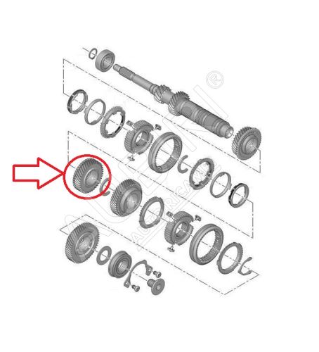 4th gear wheel Citroën Berlingo, Partner since  2008, 43 teeth