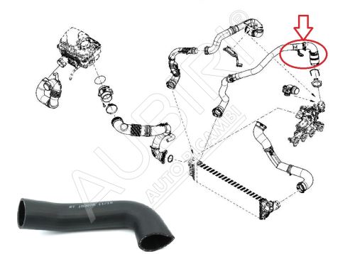 Charger Intake Hose Renault Master since 2010 2.3 dCi FWD from turbocharger to interco