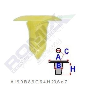 Door trim-panel clamp Fiat Ducato since 1994 25pcs