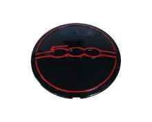 Wheel cover Fiat 500 since 2020 in the middle for alloy wheels, Electro, red