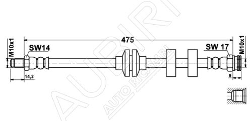 Brake hose Fiat Doblo front