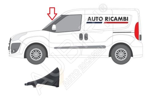 Windscreen pillar plastic Fiat Doblo 2010-2022 left, bottom