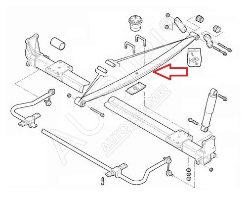 Leaf spring Fiat Ducato since 2006 rear