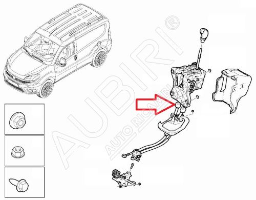 Gear shift cables Citroën Berlingo, Partner since 2018 with lever MB6, BE4R