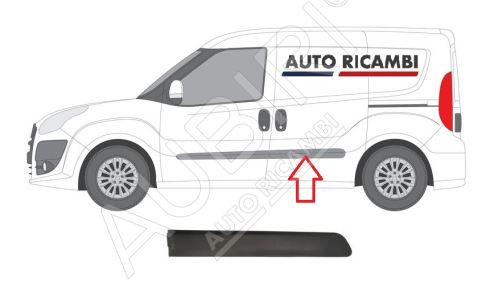 Protective trim Fiat Doblo since 2010 left, rear door