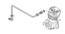 Compressor cooling pipe Iveco EuroCargo Tector 4-valve
