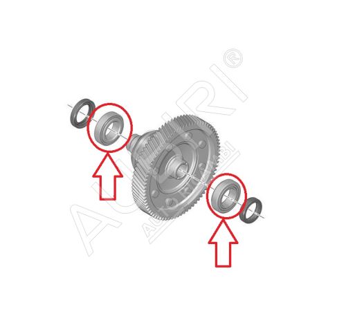 Gearbox bearing Citroën Berlingo, Partner since 2008 left/right to drive shaft, 38x65x18mm