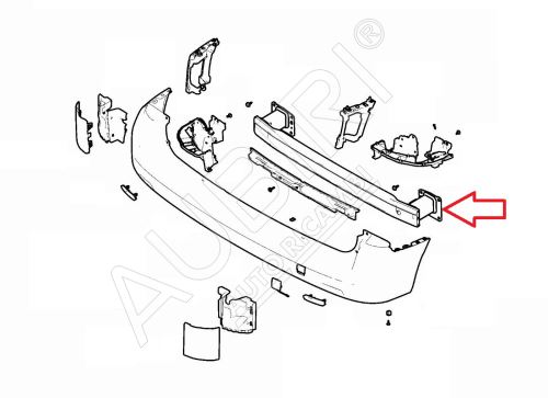 Rear bumper reinforcement Fiat Scudo since 2022, Jumpy, Expert since 2016