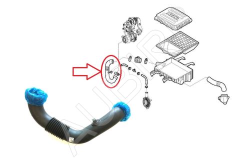 Air ducts Iveco Daily since 2011 3.0 JTD from filter to turbocharger
