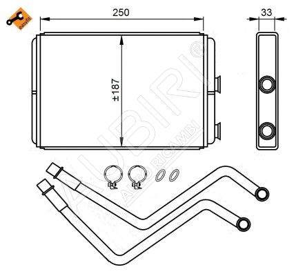 Heater core Fiat Scudo 07 1.6JTD