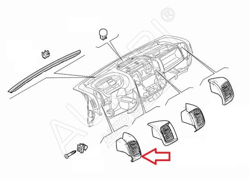 Heating outlet Fiat Ducato 2021-2023 left