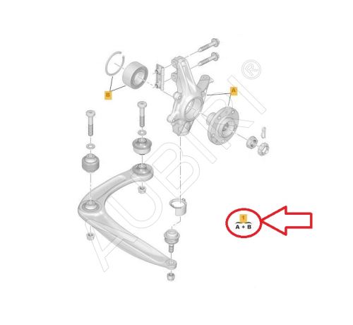 Steering knuckle Citroën Berlingo, Partner 2008-2018 left