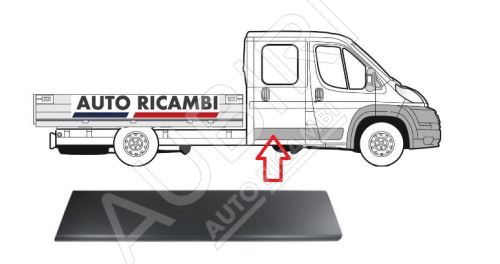 Protective trim Fiat Ducato since 2006 right, rear door, gray