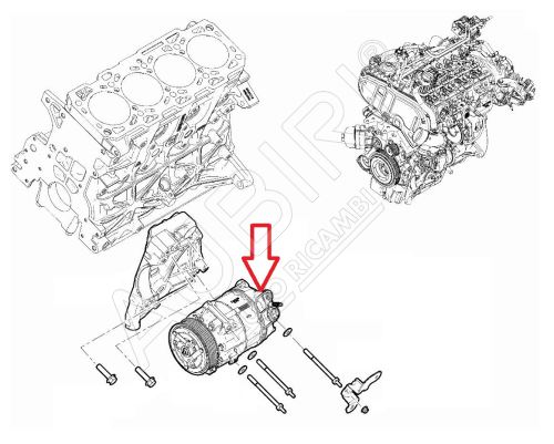 Air conditioning compressor Fiat Ducato since 2021 2.2D