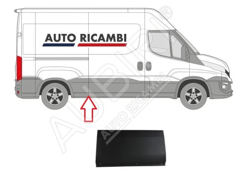 Protective trim Iveco Daily since 2014 right, in front of the rear wheel