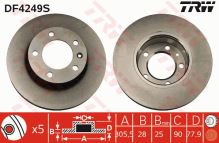 Brake disc Renault Master 1998-2010 front, 16" wheels, 305mm