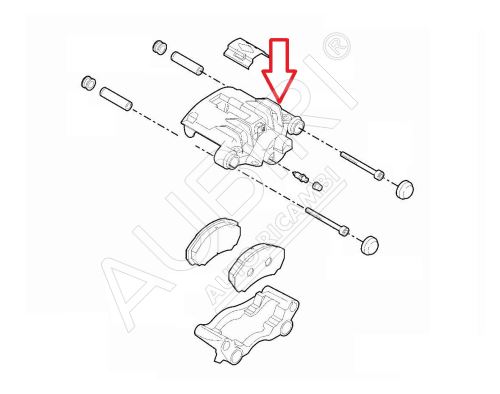 Brake caliper Fiat Ducato since 2021 rear right, without holder