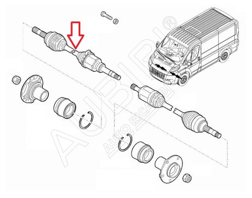 Driveshaft Fiat Ducato since 2021 2.2D right - M40