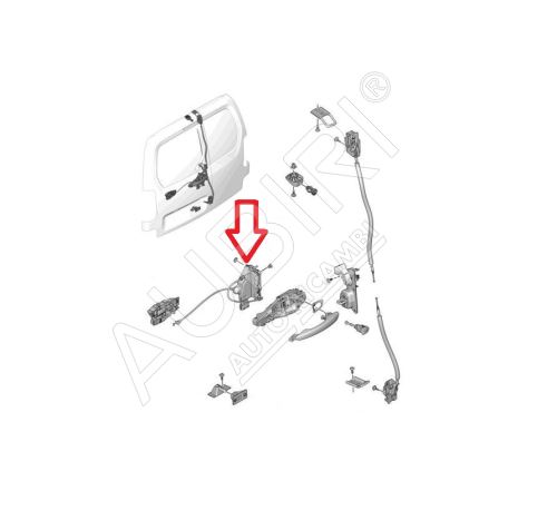 Rear door lock Citroën Berlingo, Partner od 2018 middle, left door