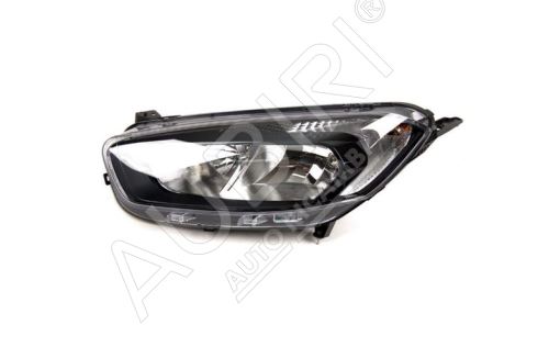 Headlight Ford Transit Courier 2014-2018 front, left H7/H15, black