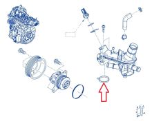 Thermostat gasket Renault Trafic, Fiat Talento since 2019 2.0D, Master IV since 2024 2.0D