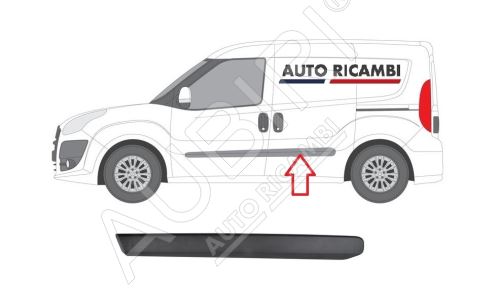 Protective trim Fiat Doblo since 2010 left, rear door