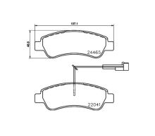 Brake pads Fiat Ducato since 2011 rear, 2-sensors, with accessories, typ BOSCH (1)