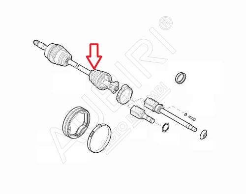 Driveshaft Fiat Doblo 2015-2022 1.6D left