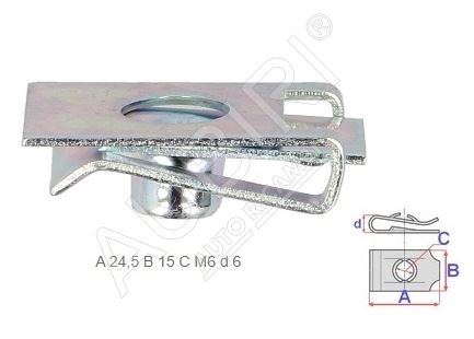 Fiat Ducato 250 screw clip M6 - pack of 10 pieces