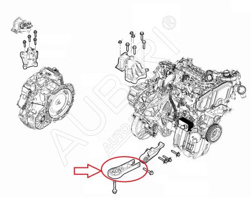 Engine mount Fiat Ducato since 2021 2.2D lower