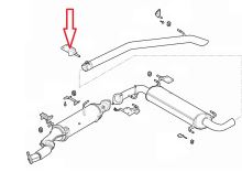 Exhaust bracket Fiat Ducato, Jumper, Boxer since 2014 (2)