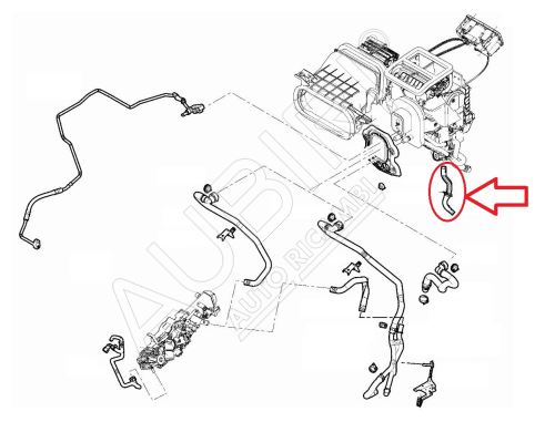 Heater hose Fiat Ducato, Jumper, Boxer since 2006