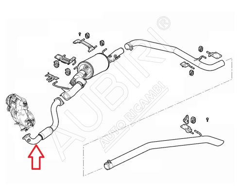 Flexible exhaust pipe Fiat Ducato since 2021 2.2D