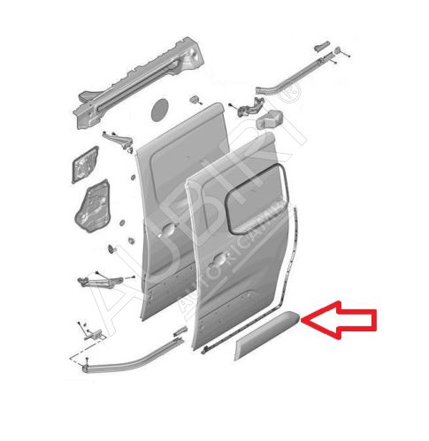 Protective trim Citroën Berlingo, Partner since 2018 right, sliding door