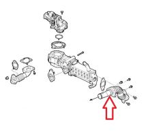 EGR valve cooler tube Iveco Daily since 2022 2.3D