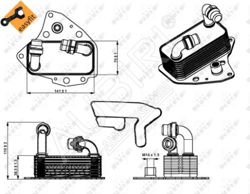 Oil cooler Fiat Doblo 2010-2022 1.6 JTD