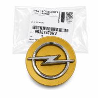 Wheel cover Opel in the middle for alloy wheels, yellow