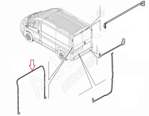 Door seal Fiat Ducato, Jumper, Boxer since 2006 rear door, H1