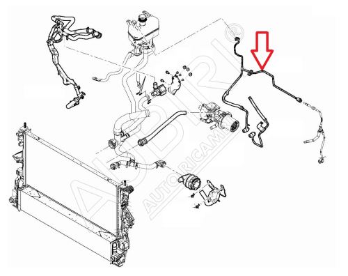 EGR cooling hose Fiat Ducato since 2021 2.2D - 117/130KW
