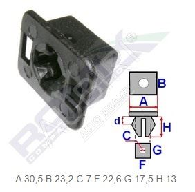 Fiat Ducato 244 headlamp clip