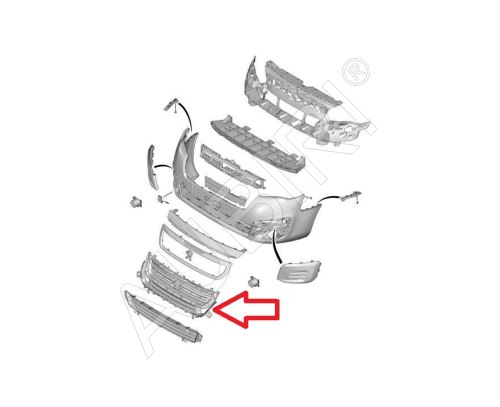 Radiator grille Peugeot Partner 2008-2018