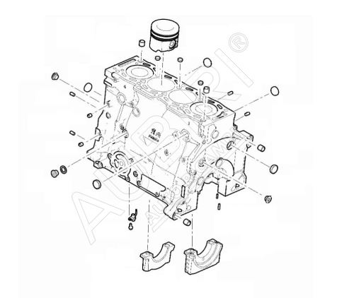 Short block Citroën Jumper, Peugeot Boxer since 2019 2.2 BlueHDi