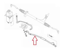 Power steering hose Fiat Ducato 2016-2021 2.3D from pump to steering, RHD