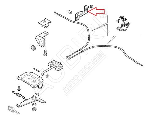 Brake cable holder Fiat Ducato, Jumper, Boxer since 2006 right