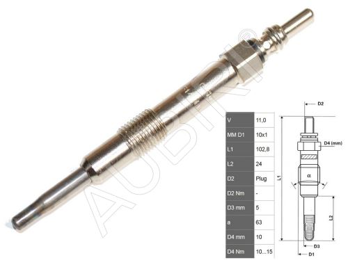 Glow plug Fiat Doblo 1.9 JTD 74/77kW