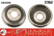 Brake drum Citroën Berlingo, Peugeot Partner 1996-2018 (1)