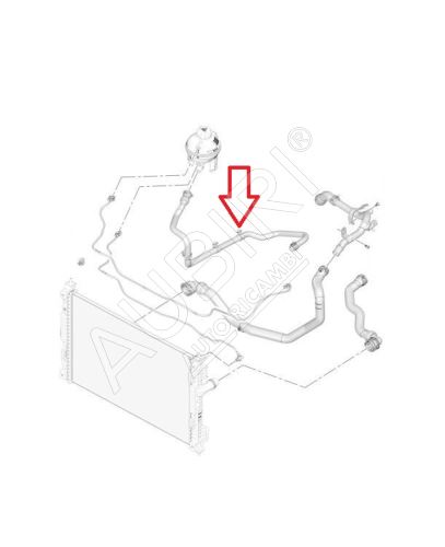 Cooling hose Citroën Berlingo, Partner since 2018 1.6 VTi from reservoir