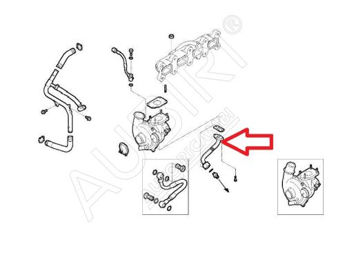 Turbocharger oil overflow pipe Iveco Daily 2016-2019 2.3D