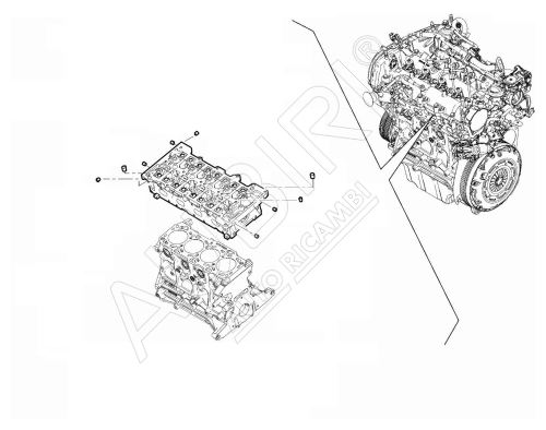 Cylinder head Fiat Ducato since 2021 2.2D with valves