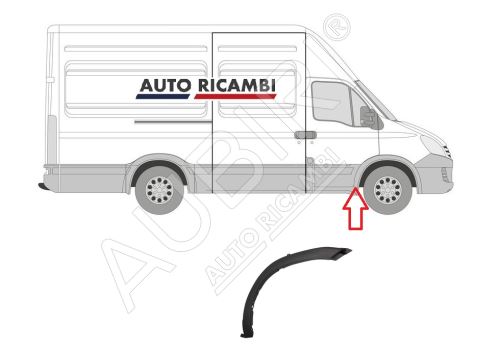 Protective trim Iveco Daily 2006-2011 35S/35C/50C right, fender trim